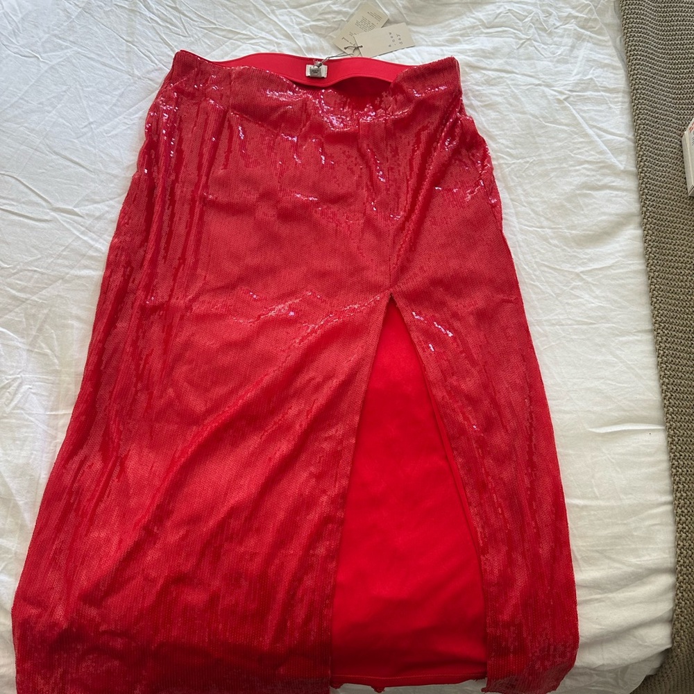 Target red maxi skirt